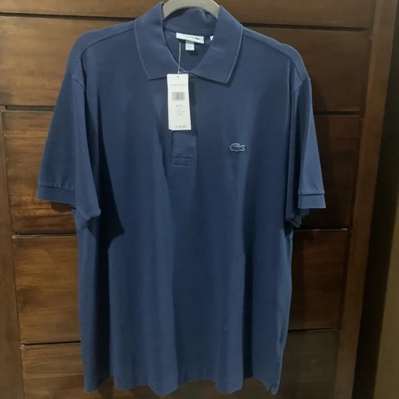 Lacoste Men's Classic Fit Short S/S Polo Dark Indigo Large NWT! - Picture 1 of 2